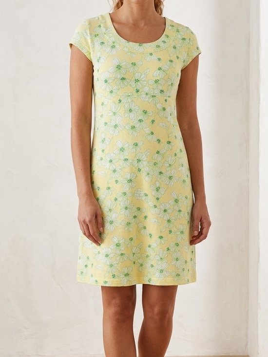 Lilly Pulitzer Dresses & Skirts - Lilly Pulitzer Yellow Floral Scoop-Neck Mini Dress